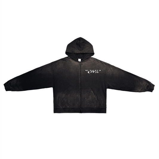 WXLFPOCALYPSE - PURE COTTON FRAYED WORK HOODIE
